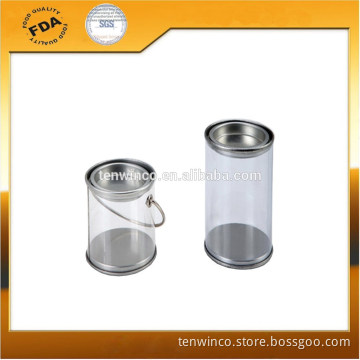 Round PVC Tin Bucket with Metal Handle